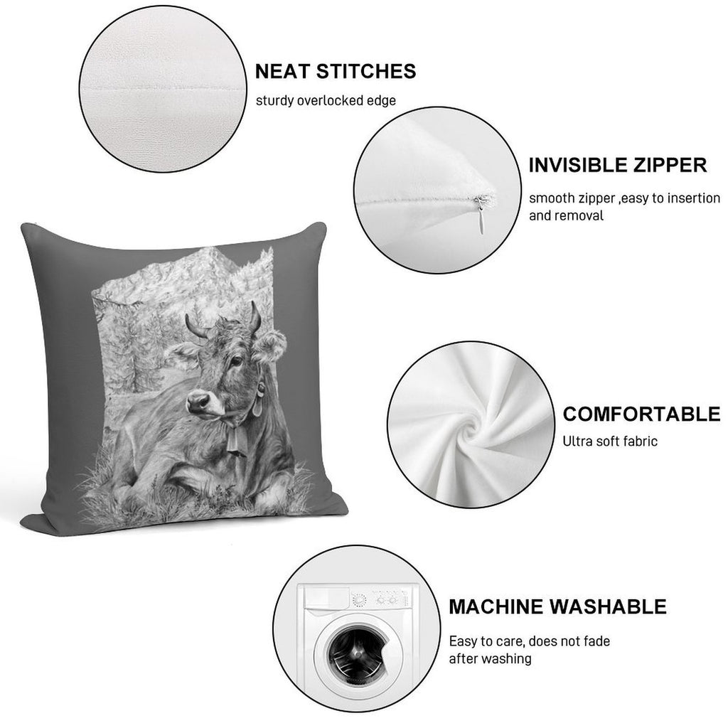 Bruna Alpina Soft Hidden Zipper Throw Pillow