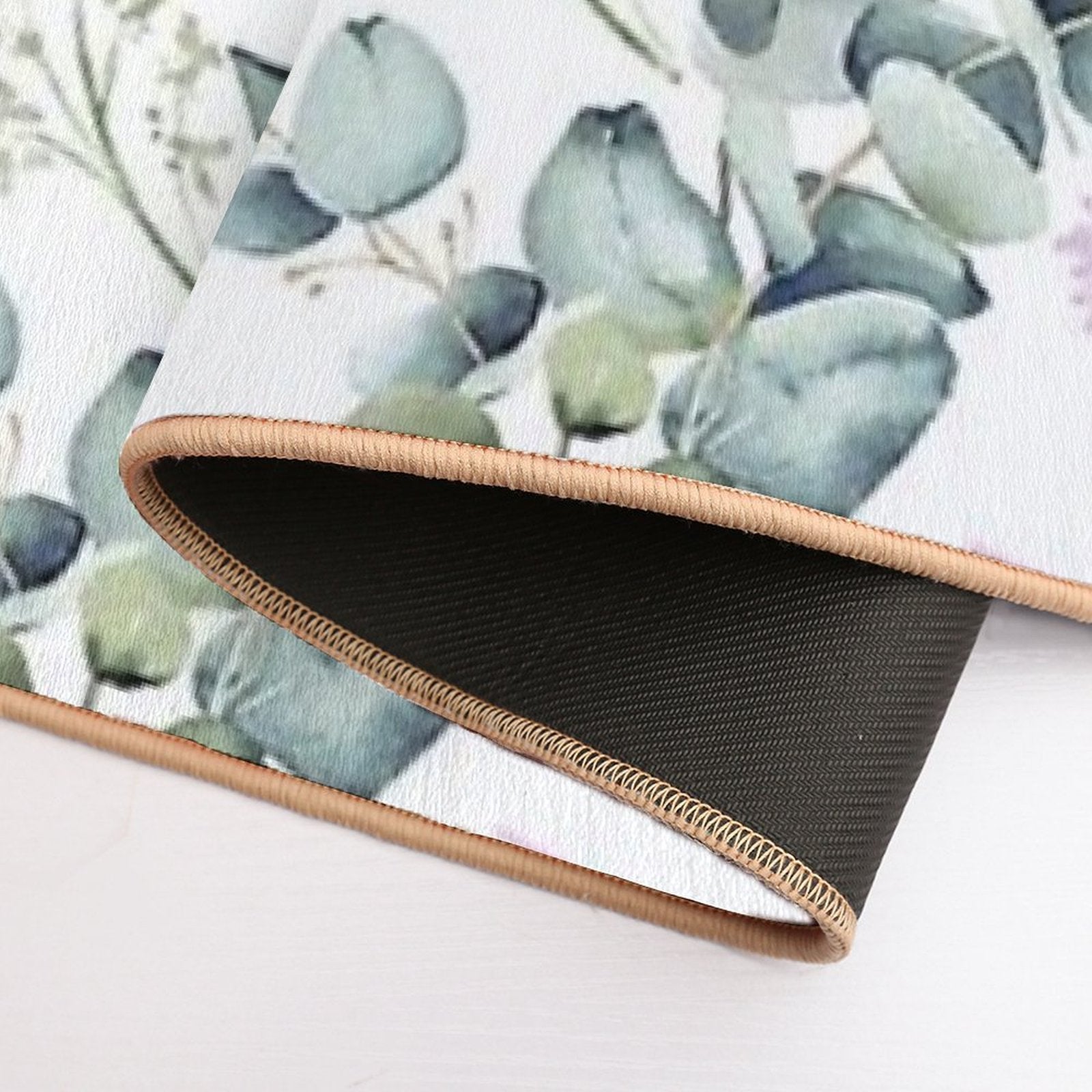 Miniature Garden with Petals  Absorbent Bath Mat