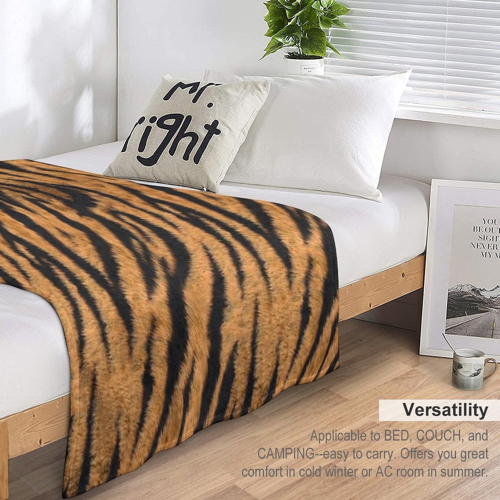 Tiger Stripe Cover Plush Throw Blanket