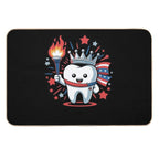 4th Of July Dentist Tooth Dental Patriotic Women Men Kids  Multi-Purpose Bath Mat