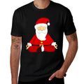 Funny Santa Claus Christmas Yoga Lotus Pose  Classic T-Shirt