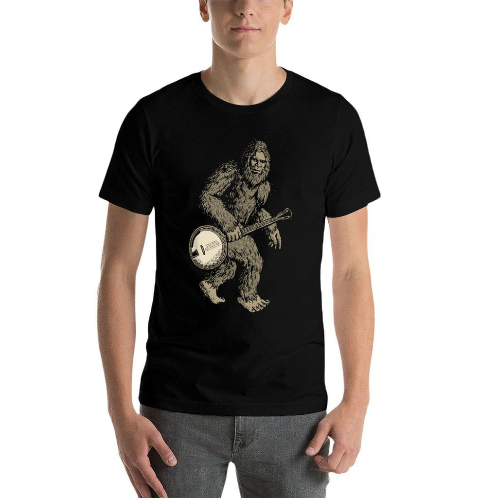 Grassquatch! Vintage Bigfoot  Bluegrass Banjo Music  Soft T-Shirt