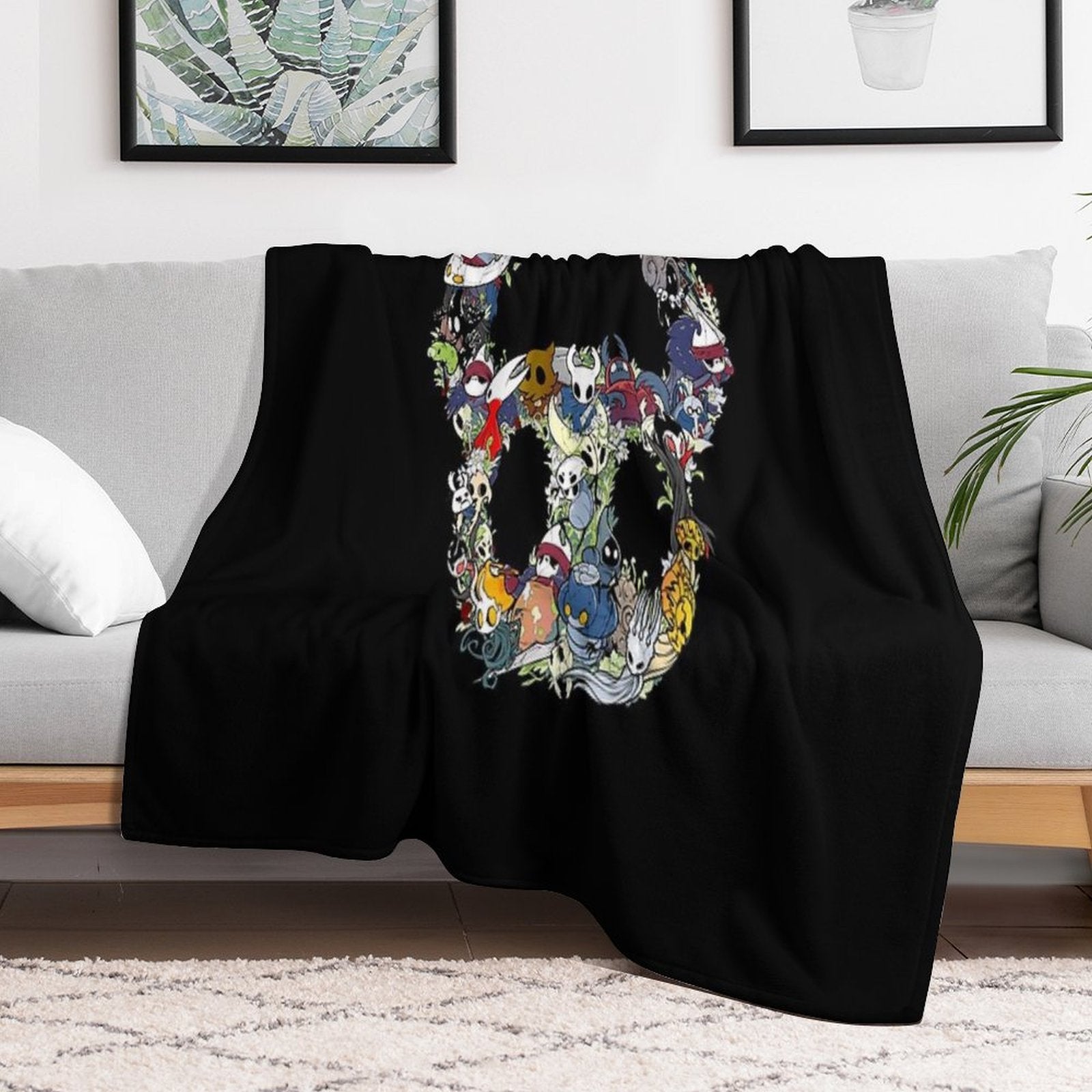 Hollow Crew (Mask) Shrink-resistant Throw Blanket