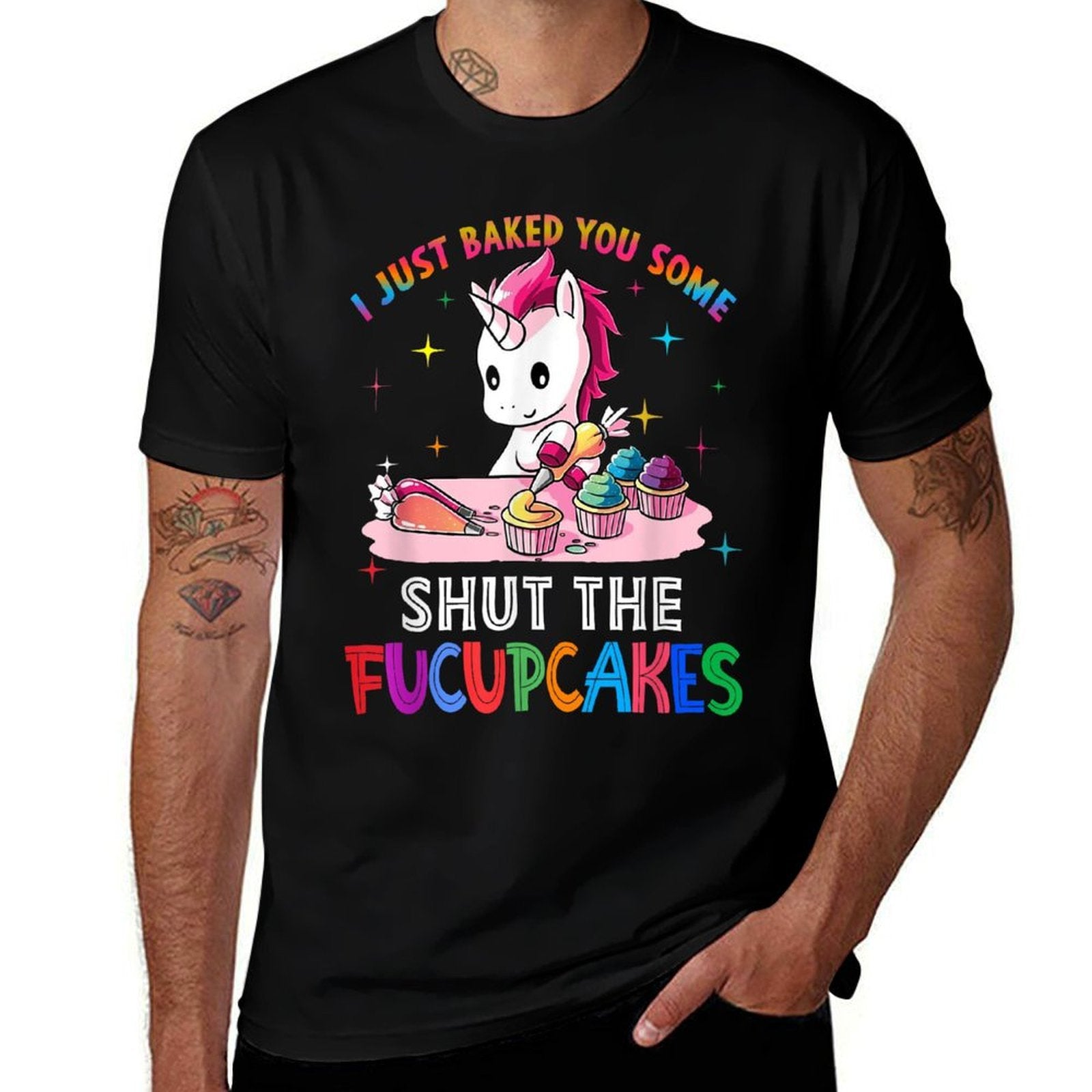 I Just Baked You Some Shut The Fucupcakes Unicorn  Eco-friendly Material T-Shirt