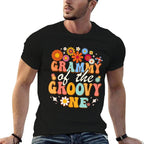 Grammy of Groovy One Matching Family First Birthday Party Comfortable T-Shirt