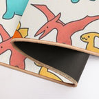 Kawaii Style Dinosaurs Pattern  Versatile Bath Mat