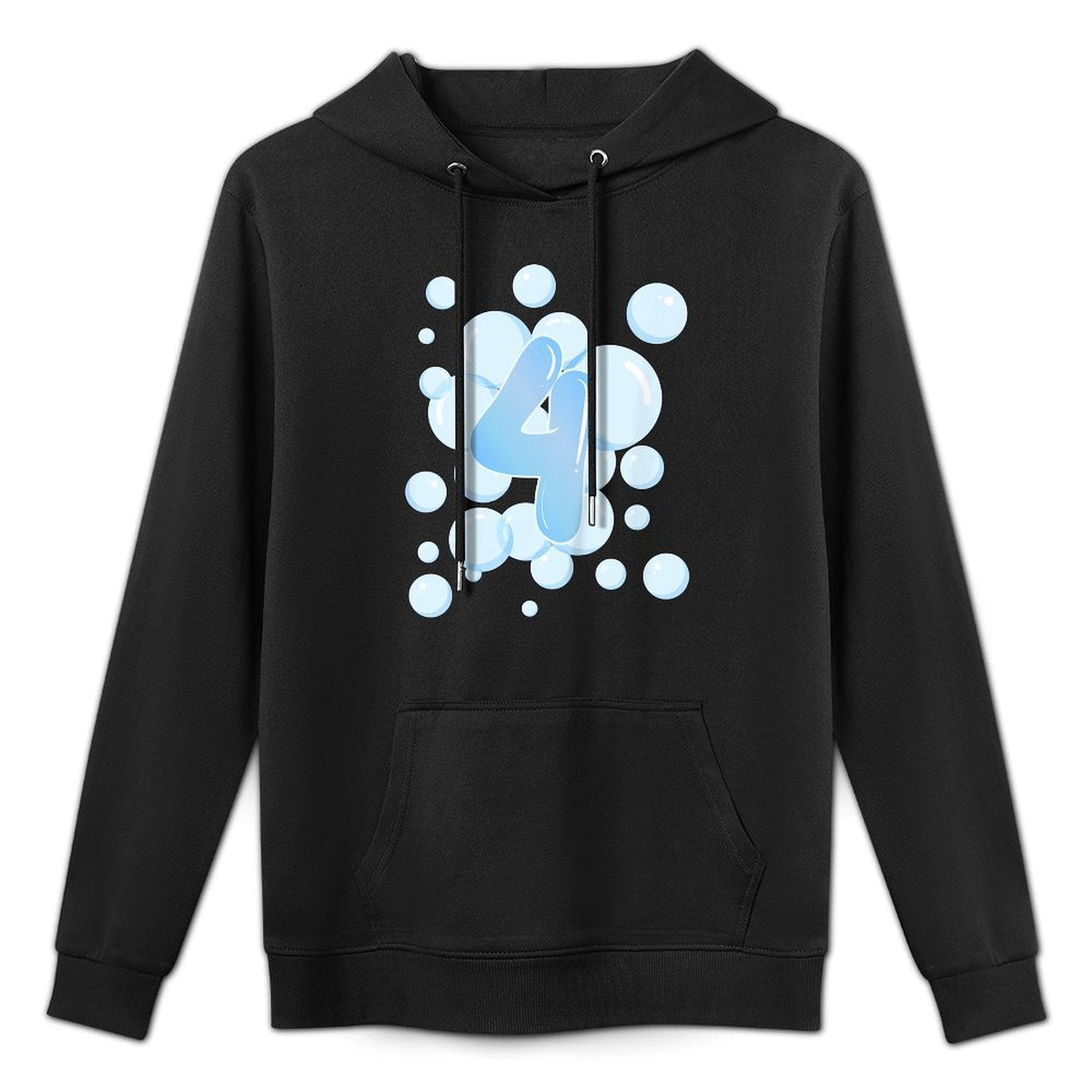 Kids 4th Birthday Bubble Themed Birthday Party Cotton-Polyester Blend Hoodie