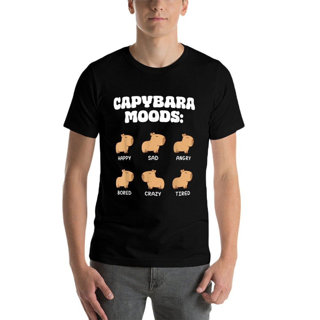 Capybara Moods Funny Capybaras  Odor-resistant T-Shirt