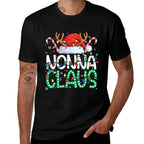 Nonna Claus Christmas Lights Pajama Family Matching Grandma  Quick-drying T-Shirt
