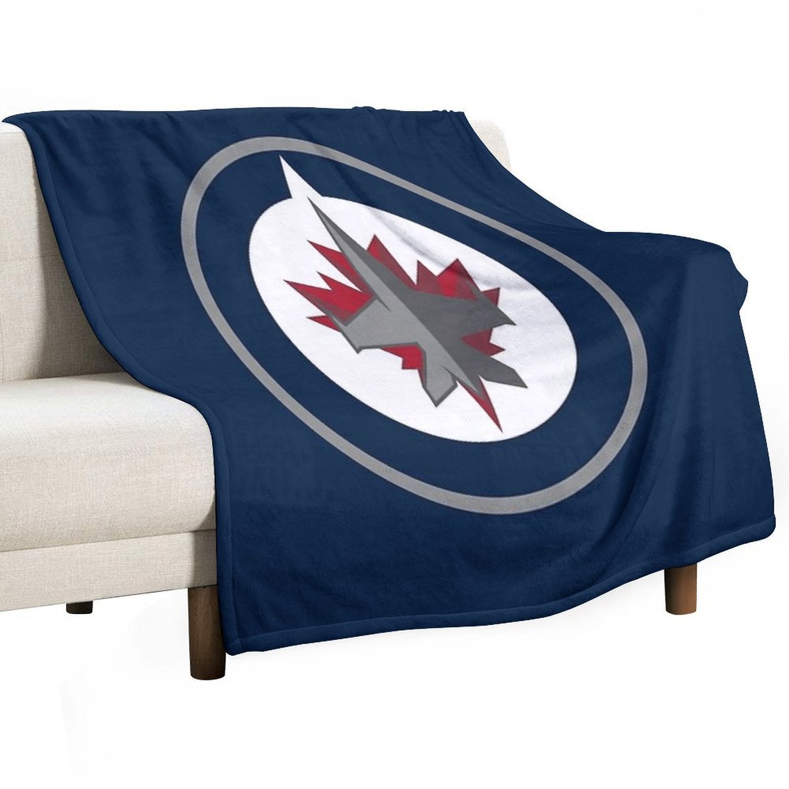 Jets-Thrashers Merch Plush Throw Blanket