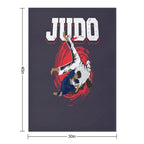Women Men Grappling Judo Versatility Throw Blanket