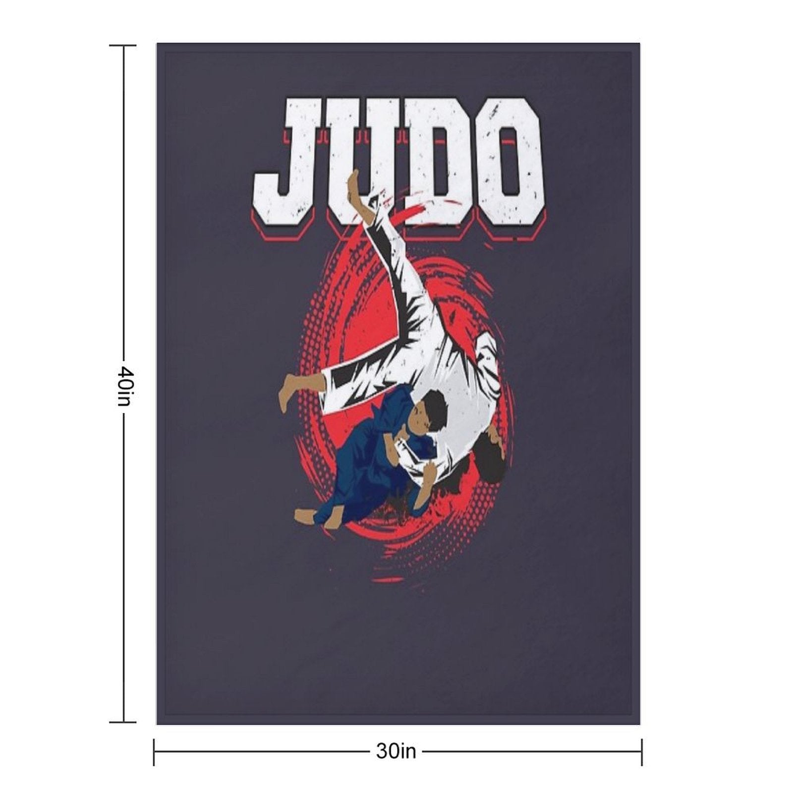 Women Men Grappling Judo Versatility Throw Blanket