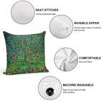 Gustav Klimt Apple Tree I Soft Hidden Zipper Throw Pillow