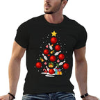 Funny Bowling Christmas Tree Lights Xmas Gifts For Men Women  Trendy Pattern T-Shirt