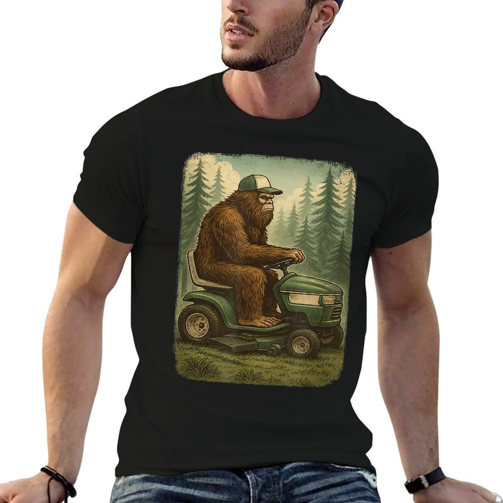 Dad Lawn Mowing Men Landscaper Lawn Mower Distressed  Odor-resistant T-Shirt