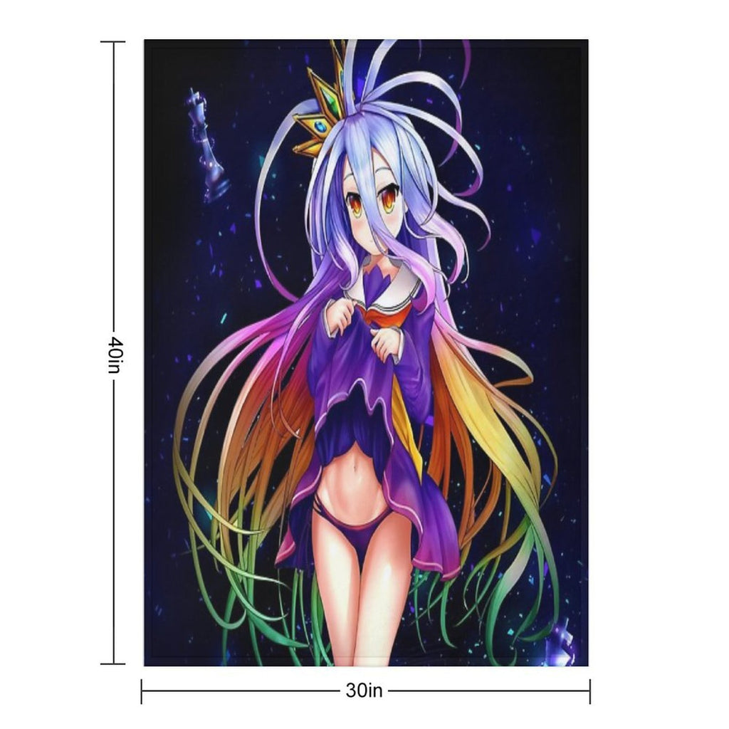 Shiro No Game No Life Drawing For Otaku Wrinkle-free Throw Blanket