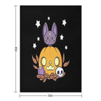 Pumpkin Cats Son  Black  Nikury Eco-conscious Throw Blanket