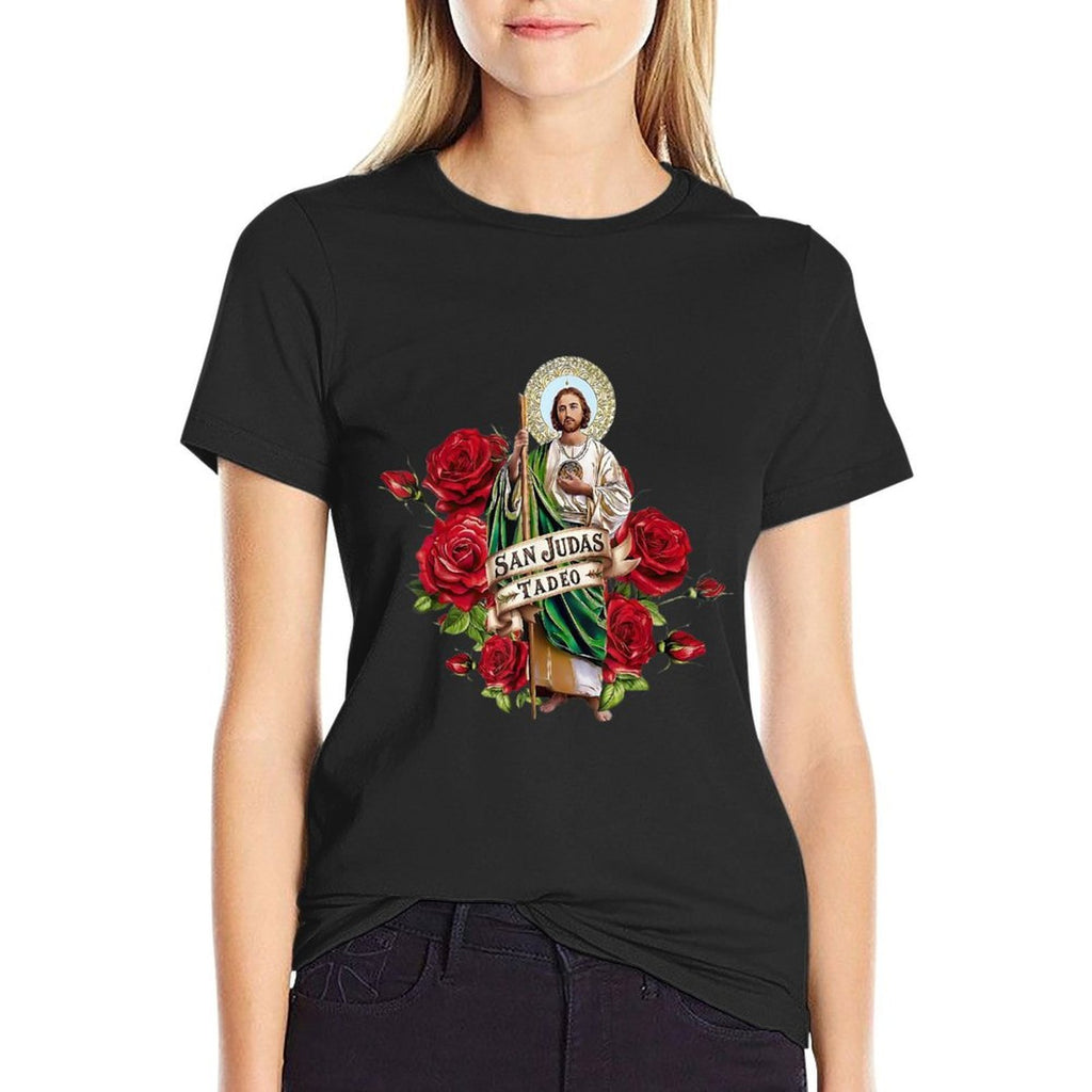 San Judas Tadeo Rose  Odor-resistant T-Shirt