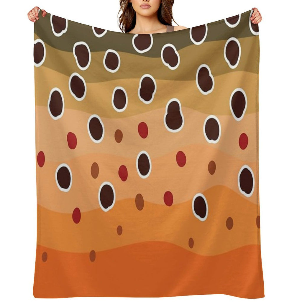 Brown Trout Skin Multi-functional Throw Blanket
