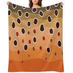 Brown Trout Skin Multi-functional Throw Blanket