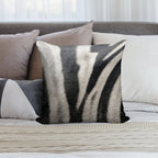 Zebra Stripes Soft Reinforced Edging Throw Pillow