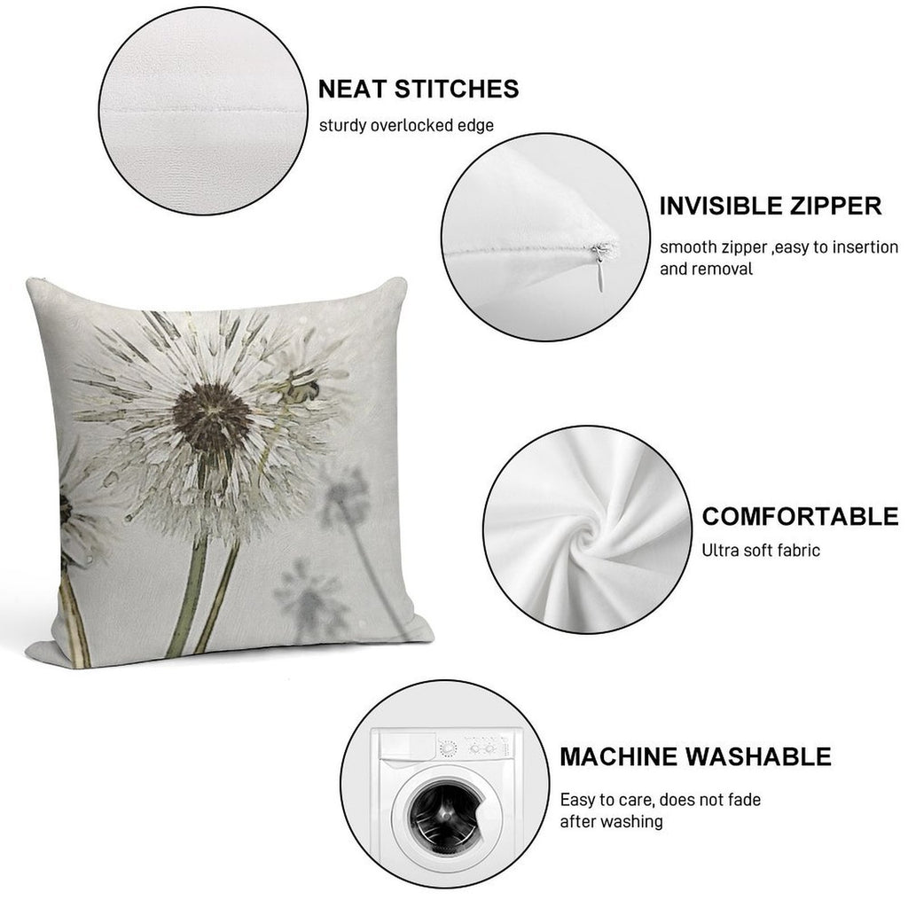 Pusteblume Soft Reinforced Edging Throw Pillow