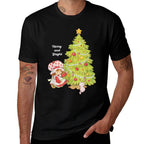 Strawberry Shortcake Merry Christmas Vintage Tree  Heathered Texture T-Shirt