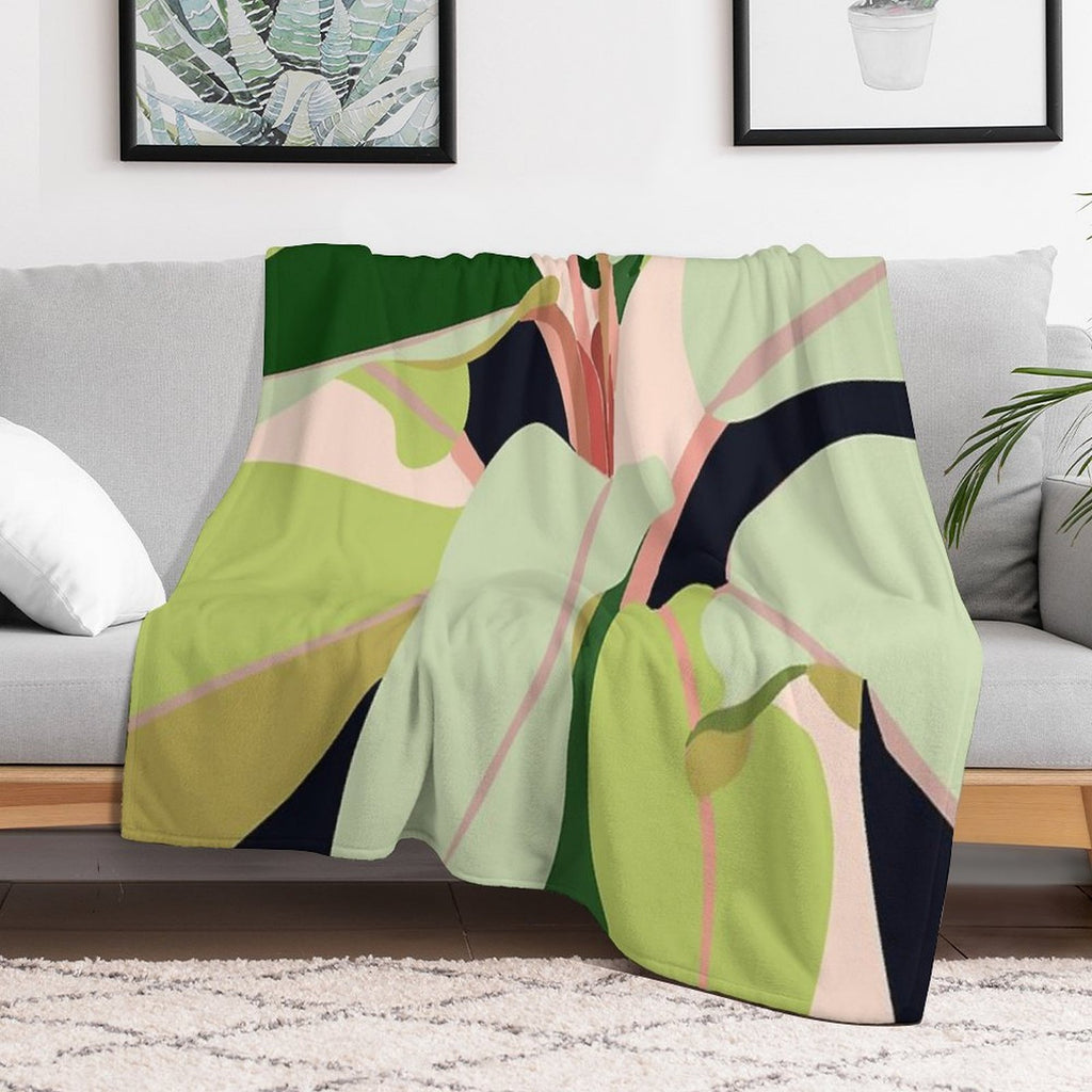 To Plant A Garden Is to Believe in Tomorrow #painting #illustration Sustainable Throw Blanket