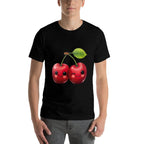 Womens Funny Cherries Cherry  Stretchy T-Shirt