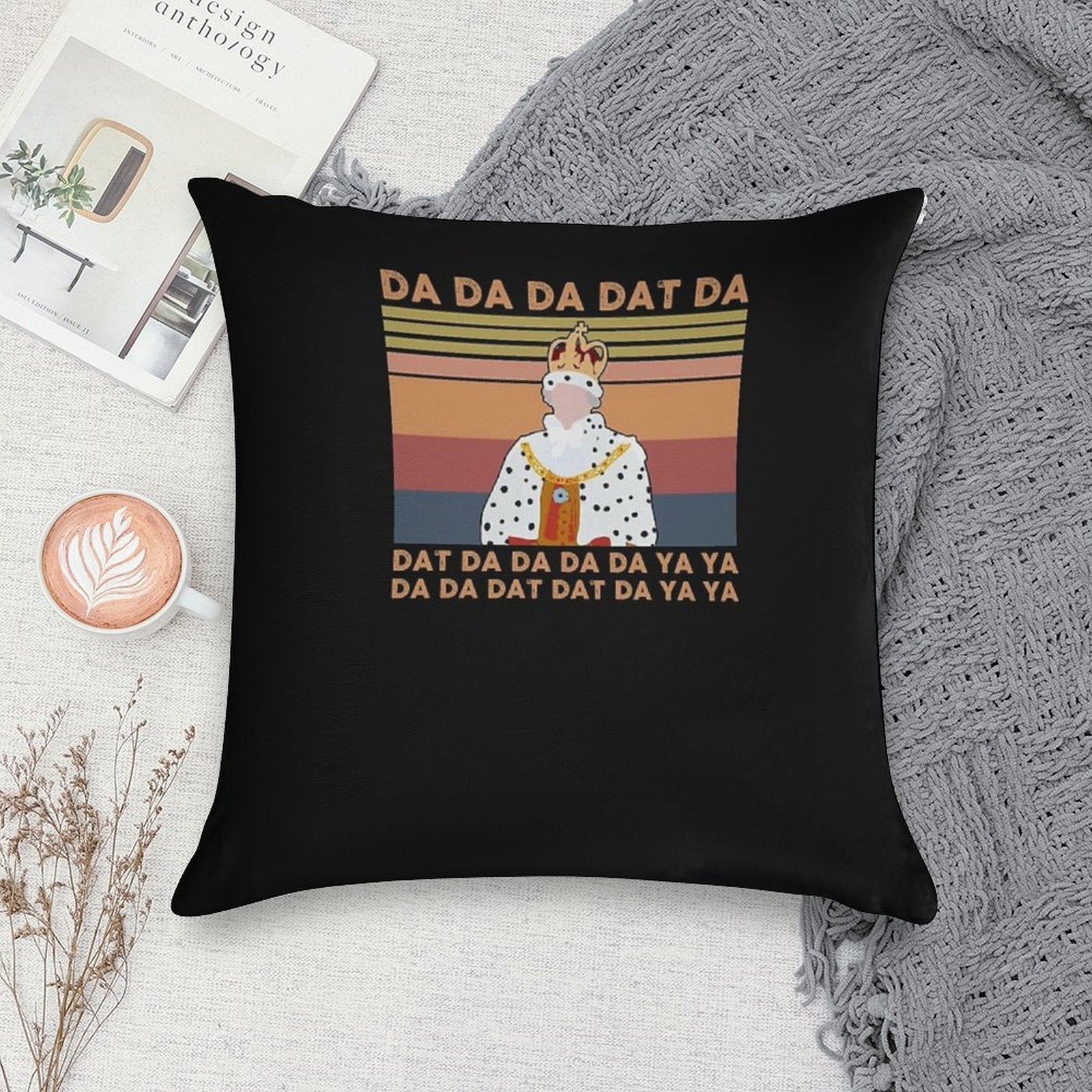 Hamilton King-George Chorus Da Da Da Dat Da Vintage Soft Skin-Friendly Throw Pillow