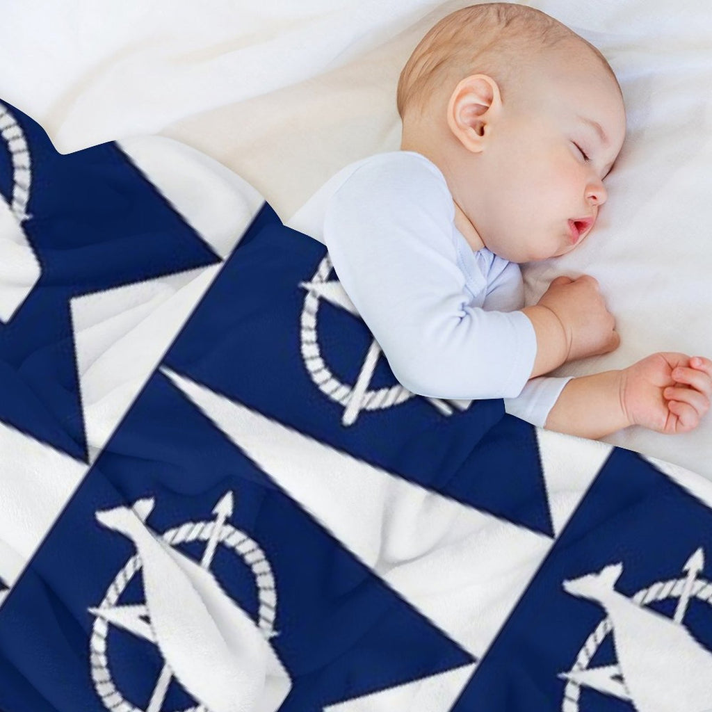 Flag of Nantucket, Massachusetts Plush Throw Blanket