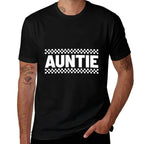 Auntie Hosting Race Car Pit Crew Checkered Birthday Party  Lightweight T-Shirt