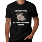 German Cat Orders Steiner- Das War Ein Befehl Funny Meme  Heathered Texture T-Shirt