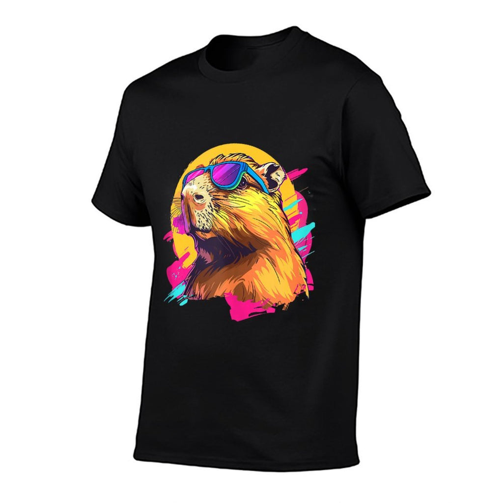 Retro Vintage Meme Lover Capybara  Wrinkle-resistant T-Shirt