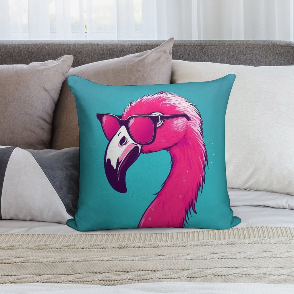Hot Pink Flamingo Soft Ultra-Soft Texture Throw Pillow
