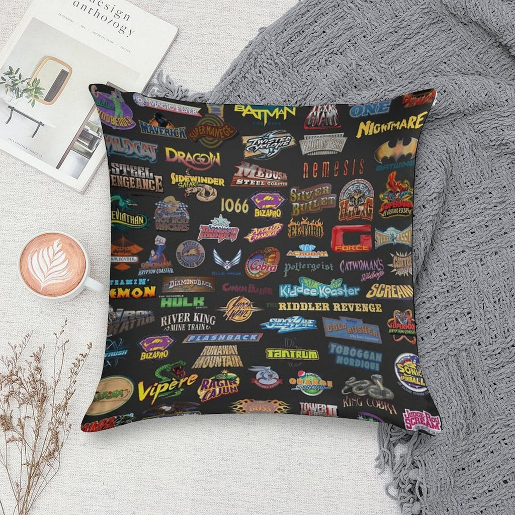 Roller Coasters Soft Easy Maintenance Throw Pillow