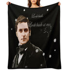North And South Quote_Mr Thornton_ Look Back at Me. Travel-friendly Throw Blanket