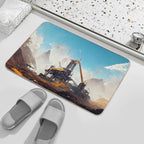 Satisfactory Game - Artwork  Slip-Resistant Bath Mat