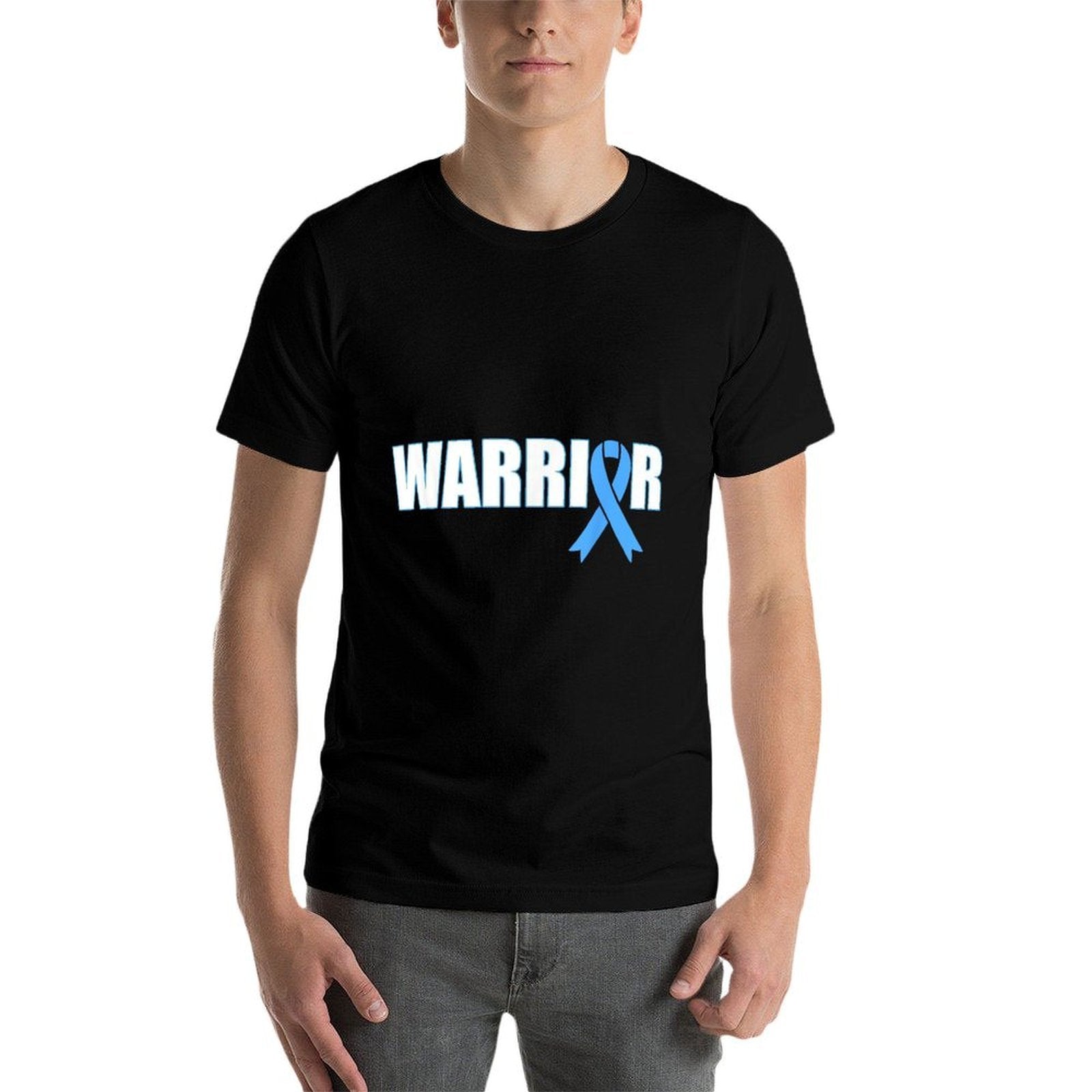 Prostate Cancer Warrior - Light Blue Ribbon for Men  Vintage-inspired T-Shirt