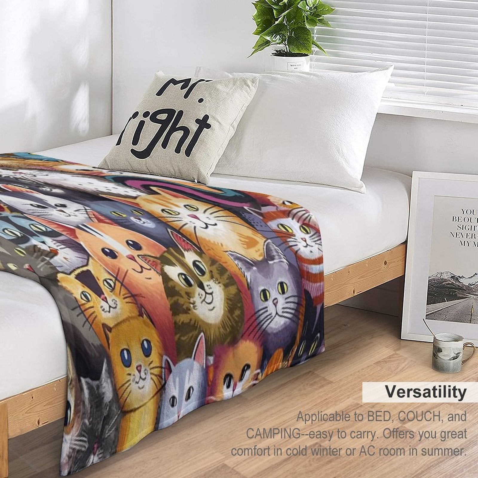 Cute Cats Durable Throw Blanket