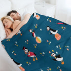 A Circus of Puffins Multi-functional Throw Blanket