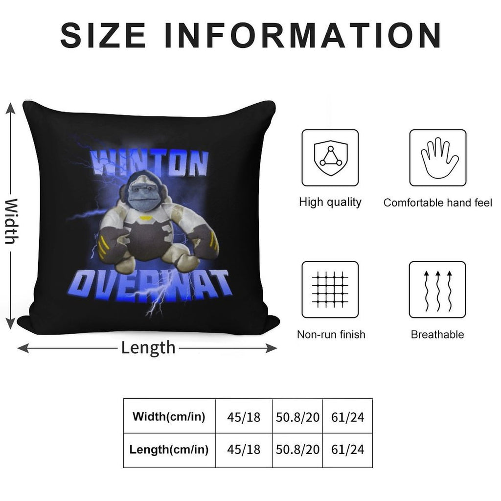 Winton Overwat Meme Soft Skin-Friendly Throw Pillow
