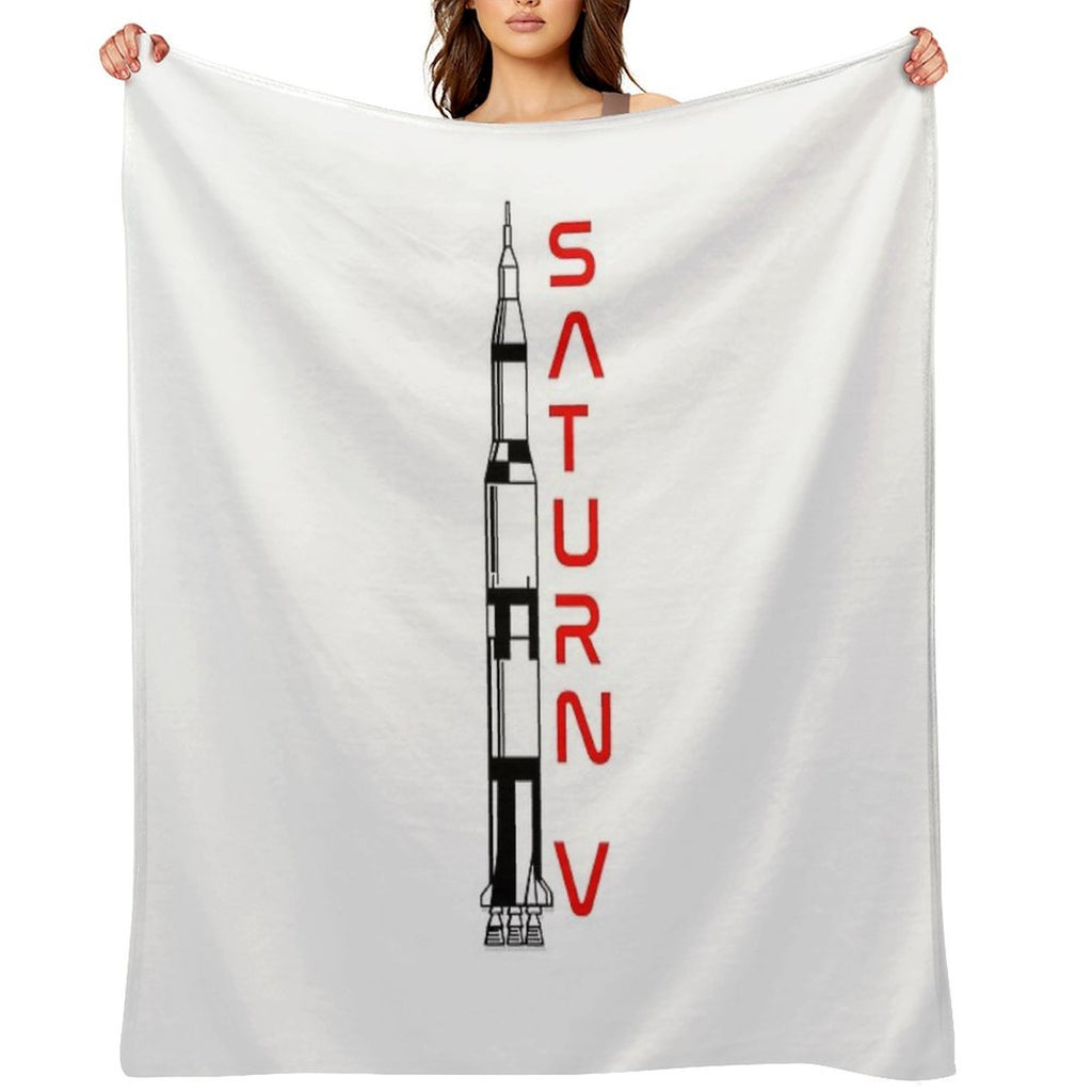 Saturn V Apollo NASA Rocket Comfort Throw Blanket