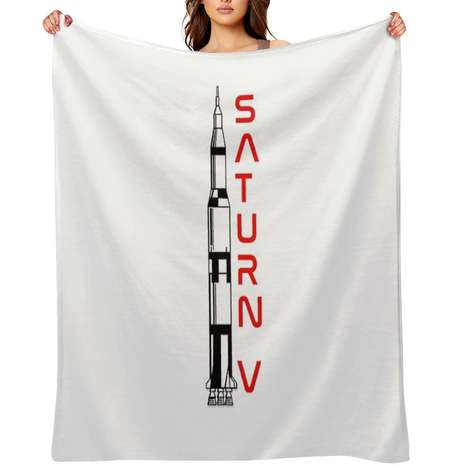 Saturn V Apollo NASA Rocket Comfort Throw Blanket