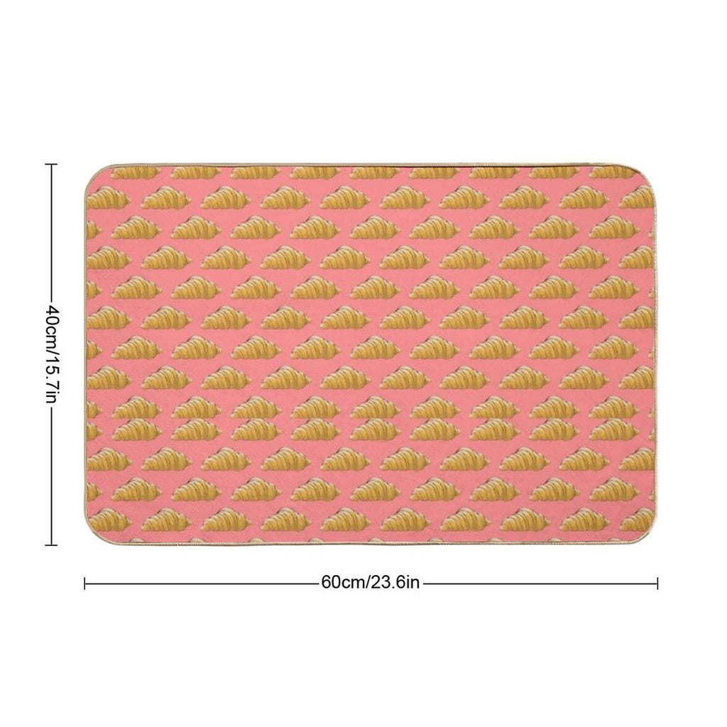 Croissant Seamless Pattern  Multi-Purpose Bath Mat