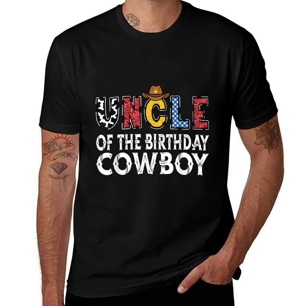 Uncle 1st Birthday Cowboy Western Uncle Birthday Boy  Quick-drying T-Shirt