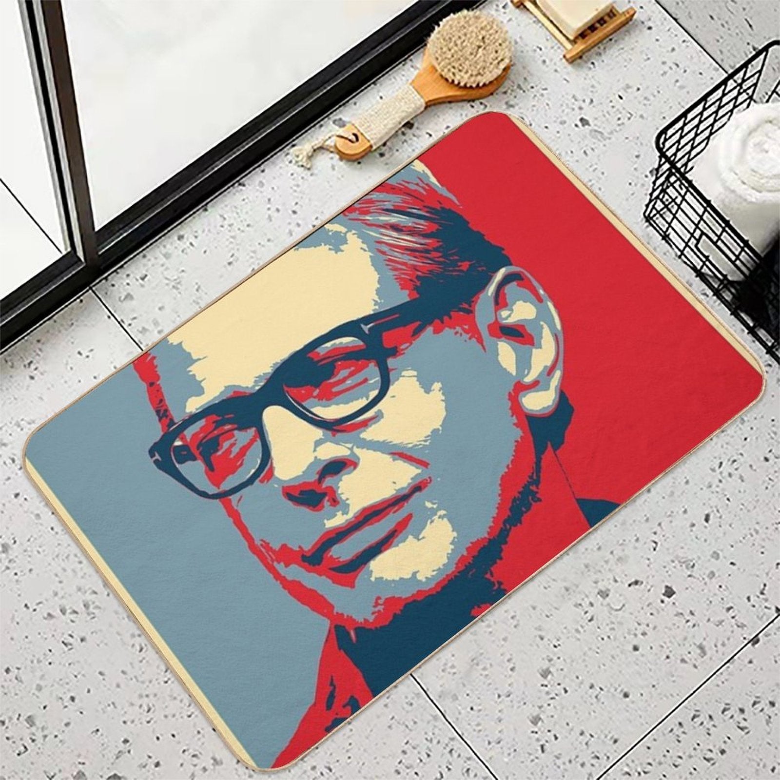 Jeff Goldblum Face Hope Pattern  Dirt-Trapping Bath Mat