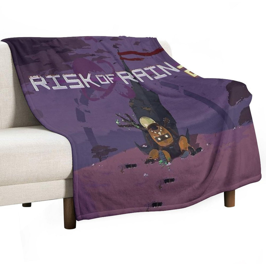 Risk of Rain Sustainable Throw Blanket