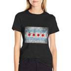 Chicago Distressed Vintage Style Pride Men Women  Stretchy T-Shirt