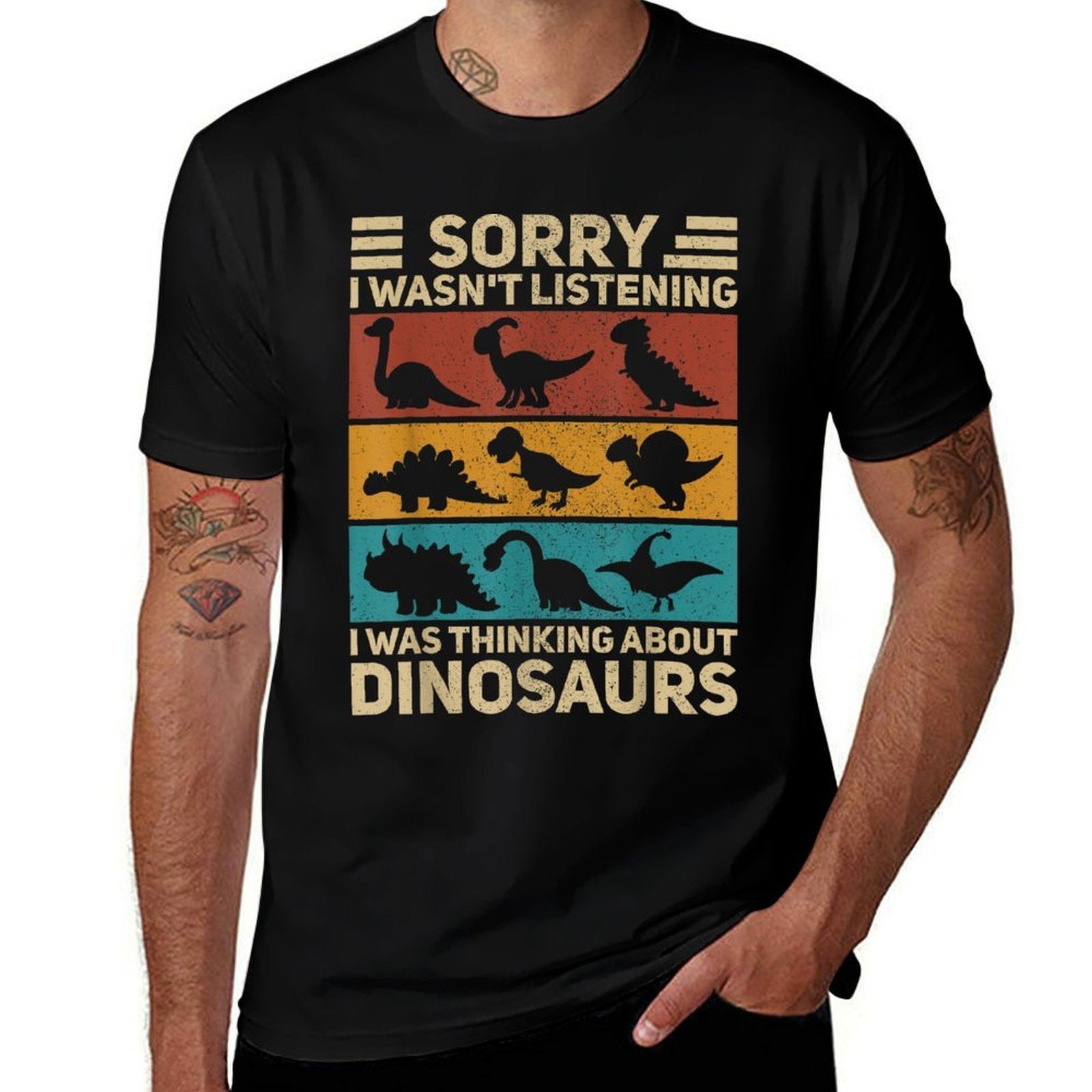 Funny Dinosaur Vintage Dinosaur Outfit Types Of Dinosaurs  Stretchy T-Shirt